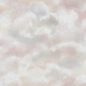 Tapeten Clouds är ett handmålat mönster som ger intrycket av en oljemålning på canvas. En favorit till barnrummet