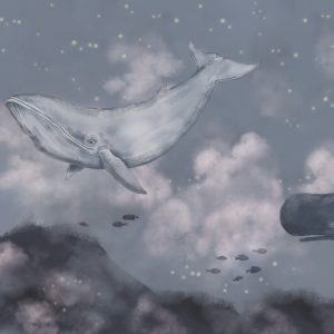Vår lekfulla Whales in the Sky för osökt tankarna till Moby Dick